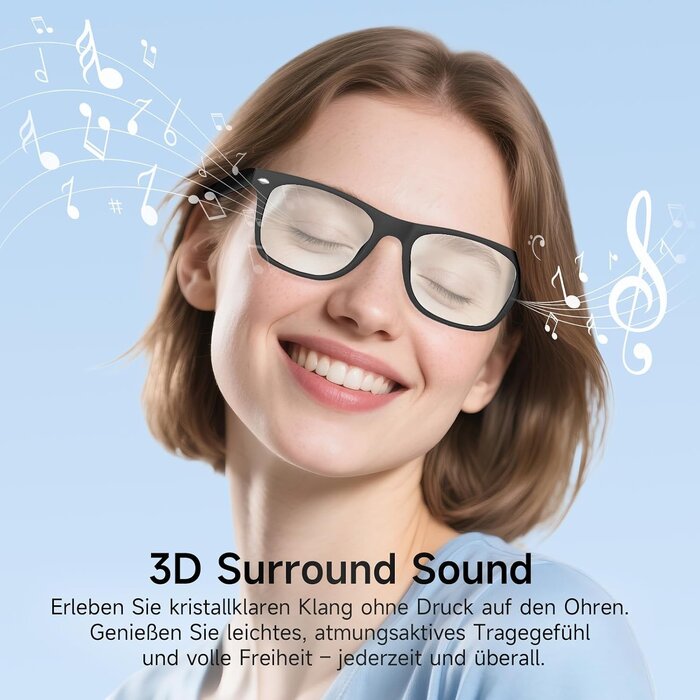 Smarte Audio-Brille mit UV- & Blaufilter - Open-Ear - bis zu 57% Rabatt