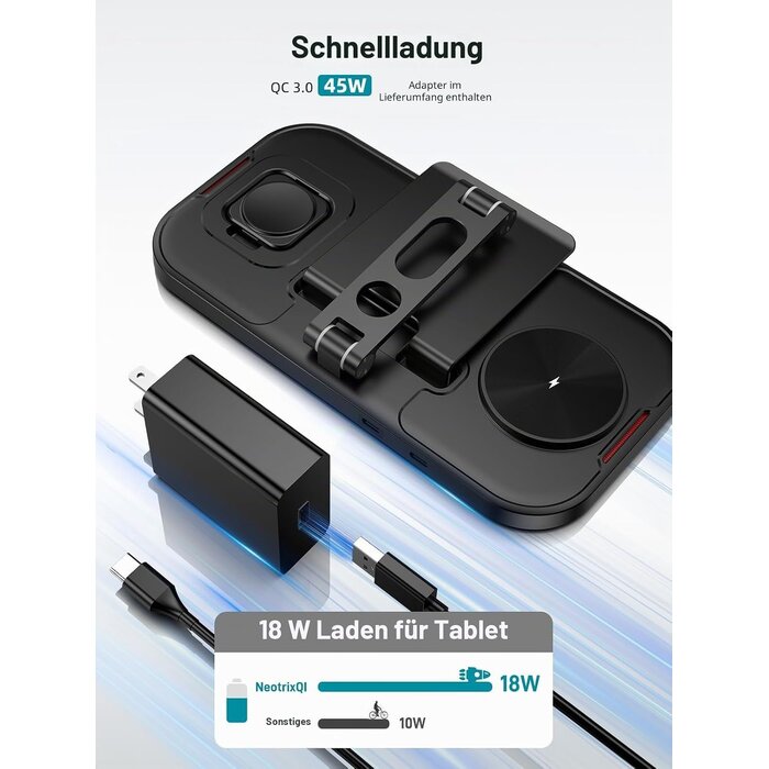 4-in-1 Ladestation für Smartphone, Uhr & Tablet - Jetzt bis zu 61% sparen