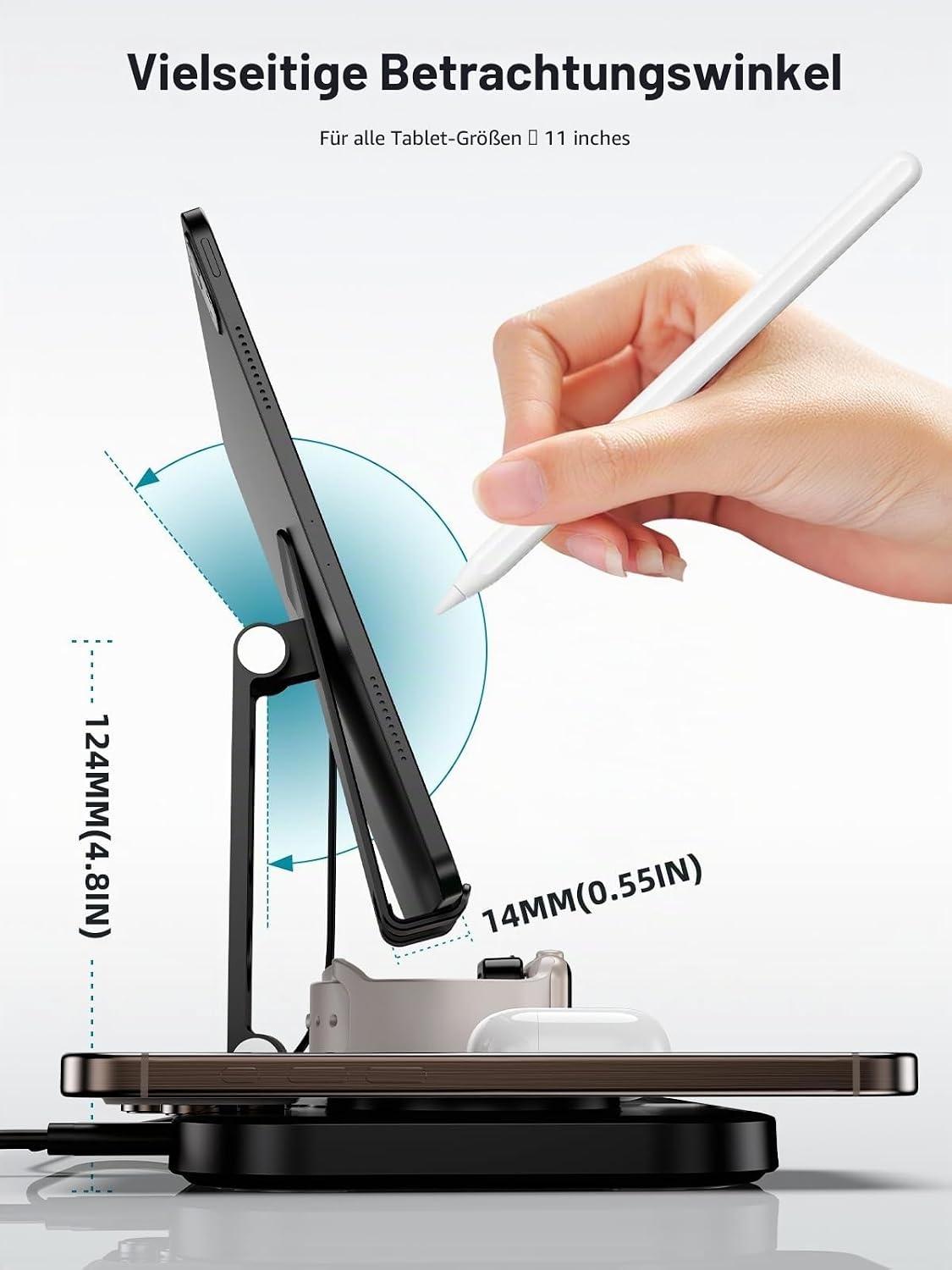 4-in-1 Ladestation für Apple & Tablets - 74% Rabatt auf Ausgepackt-Modell