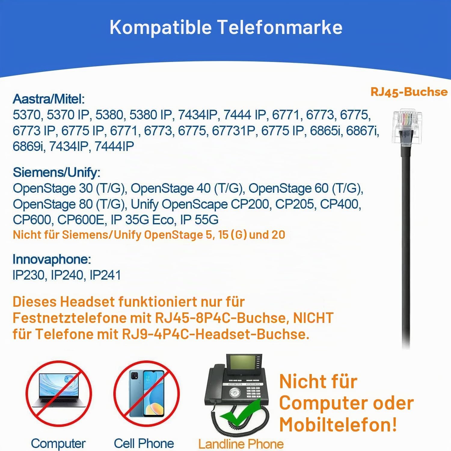 Professionelles RJ45 Telefon-Headset - 73% Rabatt - Ausgepackt & Neuwertig