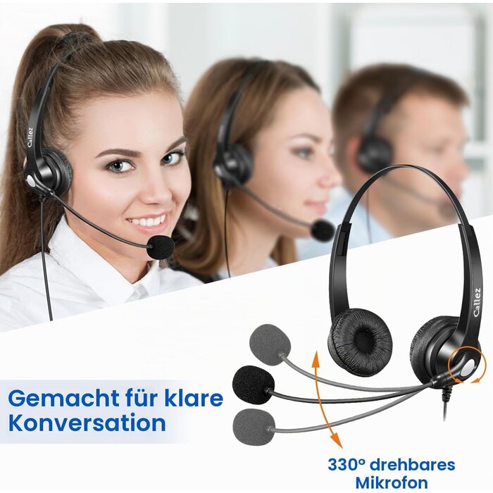 Profi RJ45 Telefon-Headset mit Noise-Cancelling - bis zu 61% Rabatt