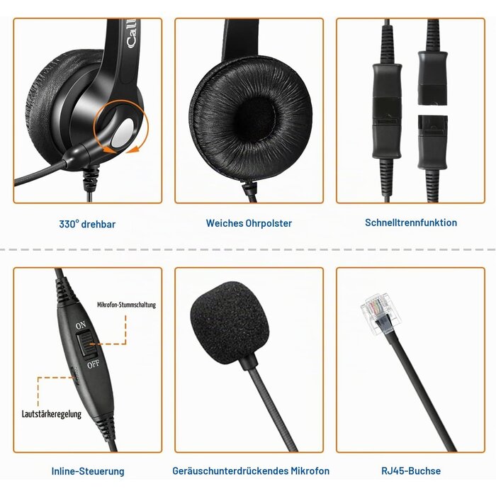 Profi RJ45 Telefon-Headset mit Noise-Cancelling - bis zu 61% Rabatt