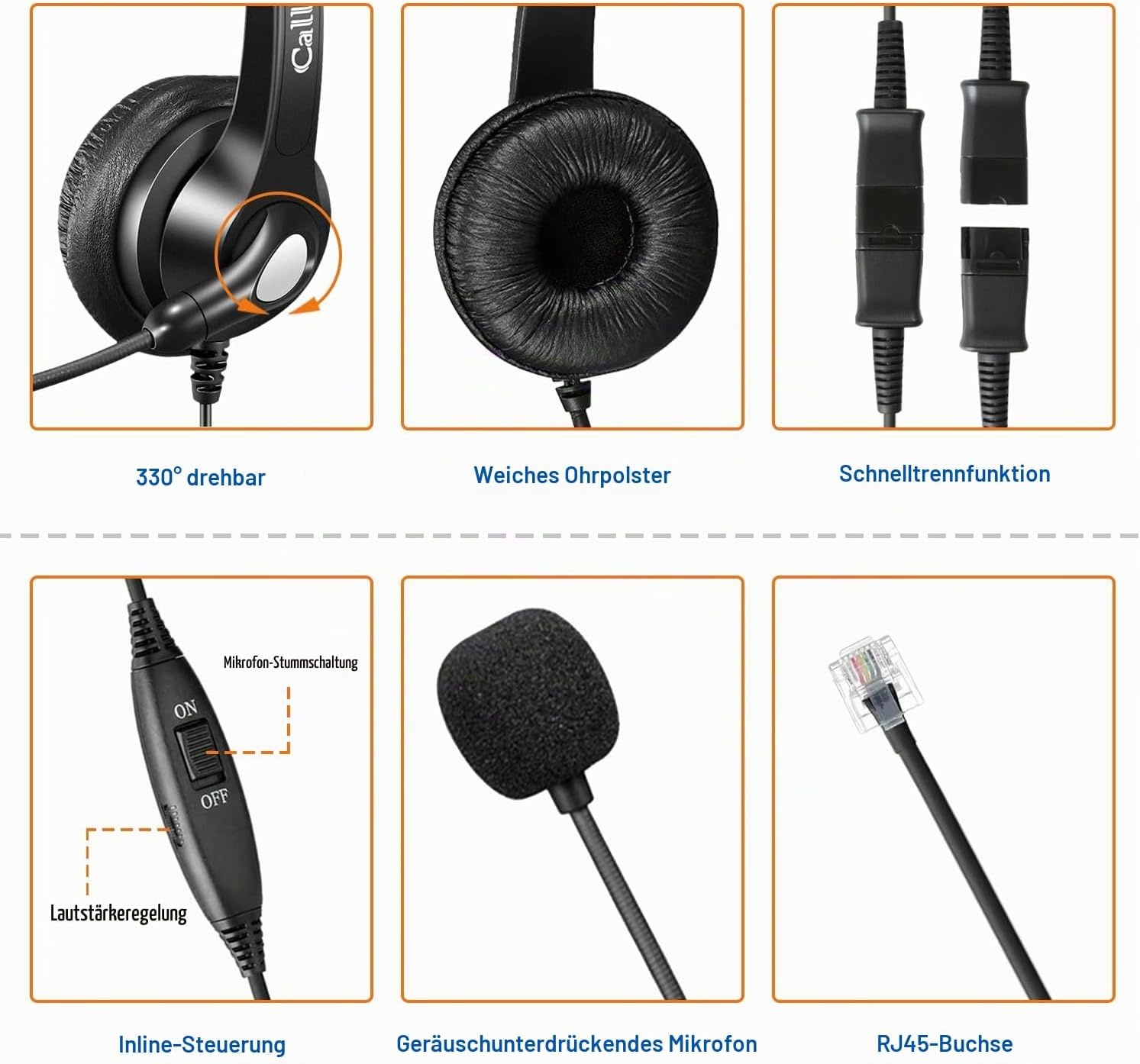 Professionelles RJ45 Telefon-Headset - 73% Rabatt - Ausgepackt & Neuwertig