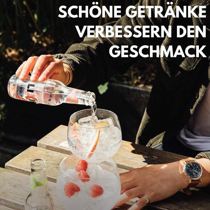 Gin Tonic Glas-Set im Copa-Design, 2 Stück mit Zubehör - bis zu 58% reduziert