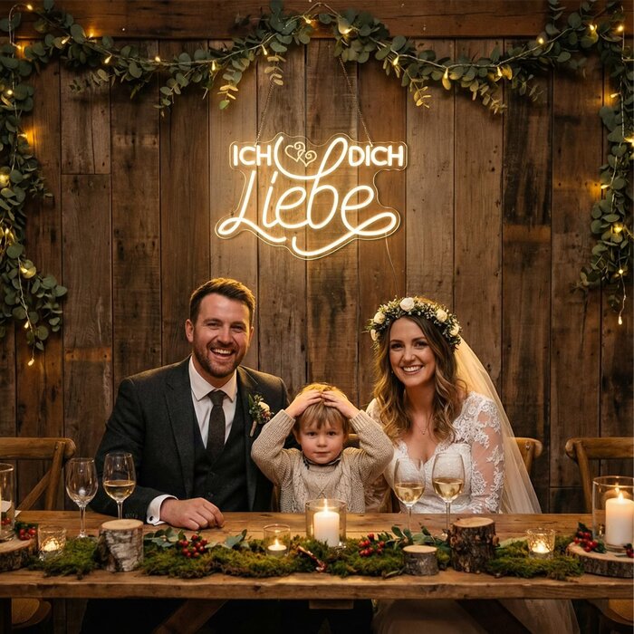 LED Neonlichtschild 'Ich liebe Dich' - Warmweiß, 40x26 cm - bis zu 59% Rabatt