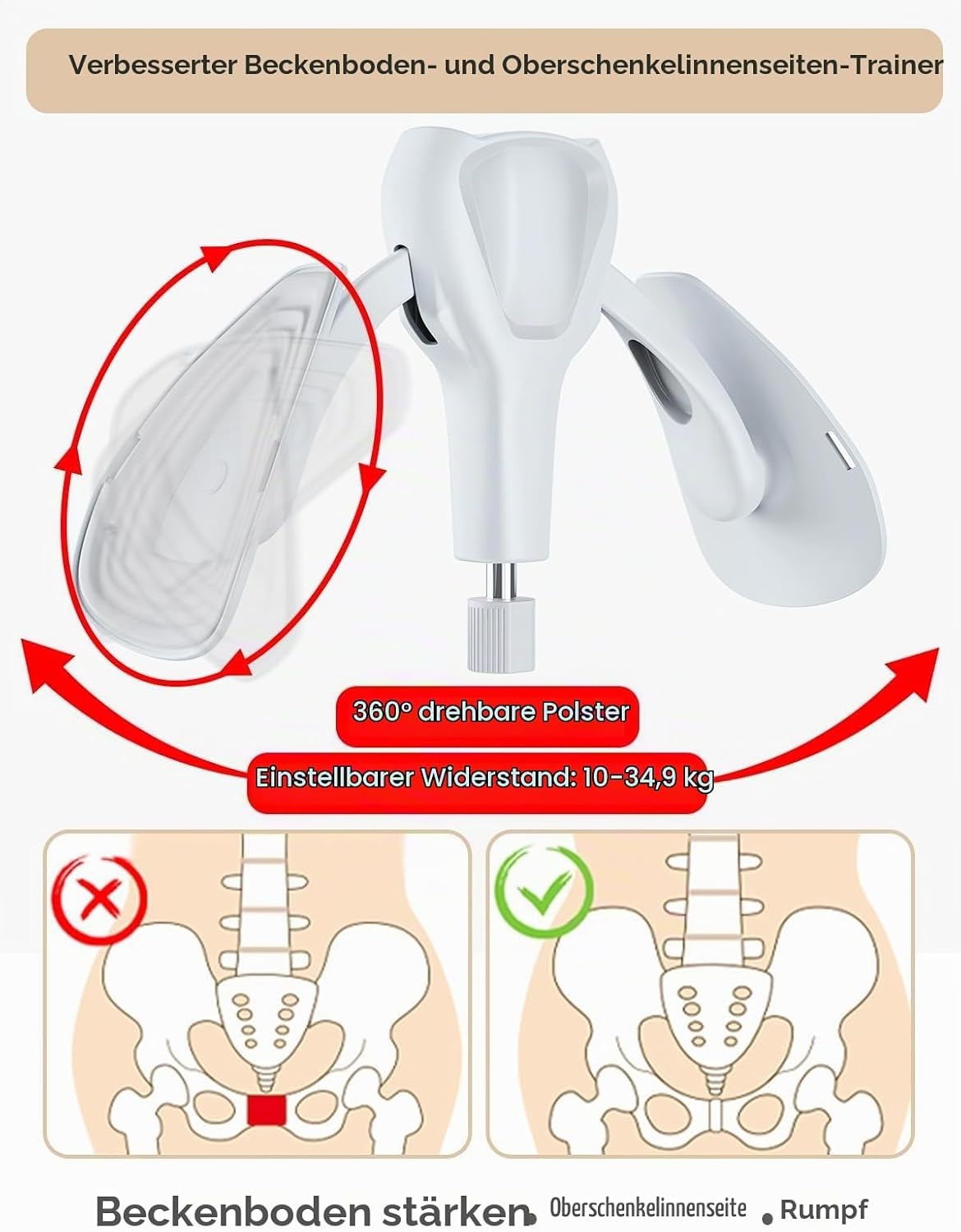 Beckenbodentrainer verstellbar 10-35 kg - Bis zu 59% Rabatt im Outlet