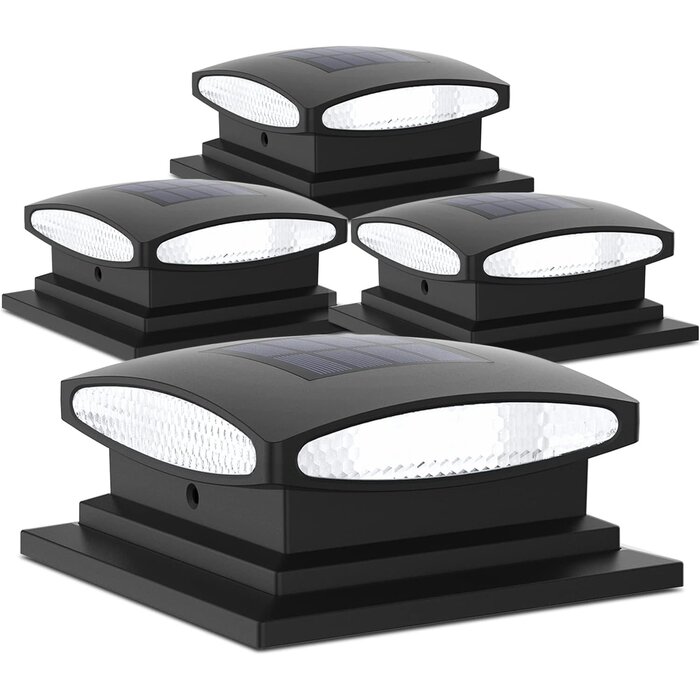 4er Set Solar-Pfostenkappen mit 24 LEDs - bis zu 58% Rabatt