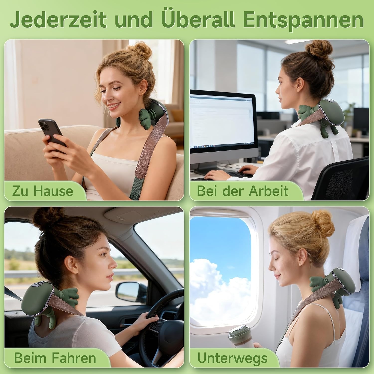 Elektrisches Nackenmassagegerät mit Wärmefunktion - 72% Rabatt