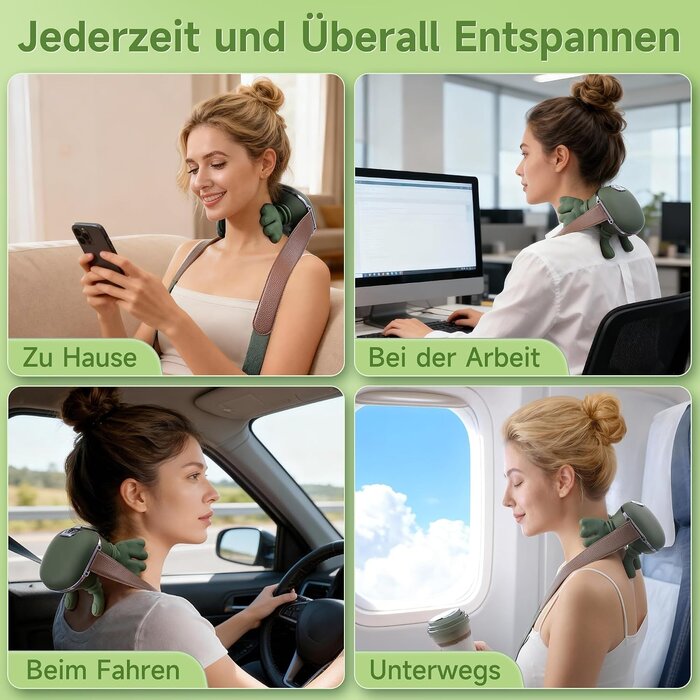 Kabelloses Nackenmassagegerät mit Wärmefunktion - jetzt bis zu 64 % sparen