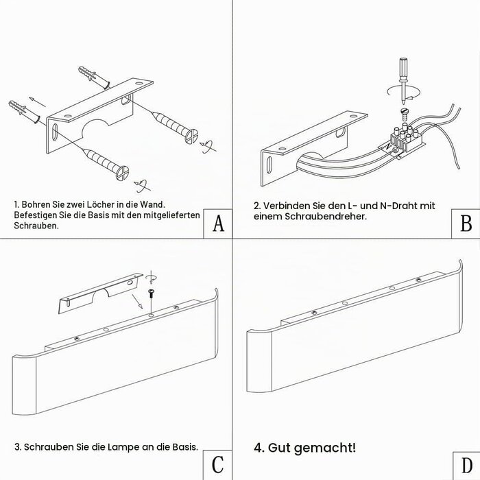Moderne LED-Wandleuchte 91 cm 30W Warmweiß - Jetzt bis zu 59% Rabatt
