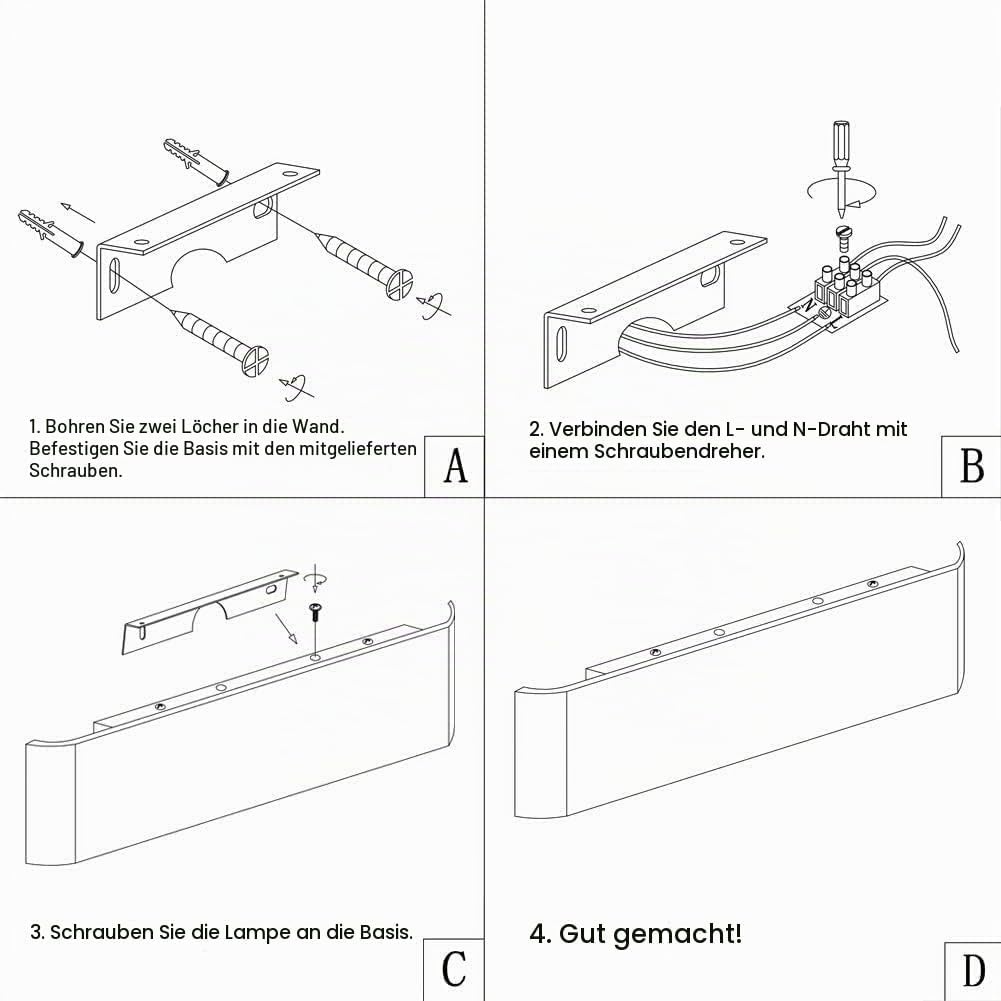 Moderne LED-Wandleuchte 91 cm 30W Warmweiß - Jetzt bis zu 59% Rabatt