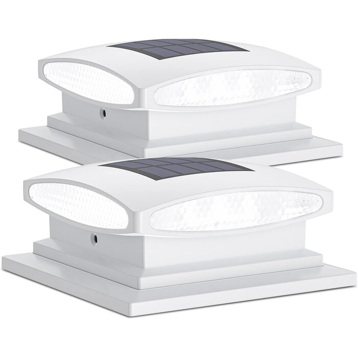 4x Solar-Pfostenkappen: 24 LED, warm- & kaltweiß - bis zu 58% reduziert