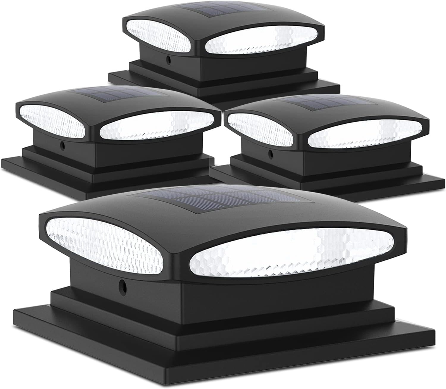 4x Solar-Pfostenkappen: 24 LED, warm- & kaltweiß - bis zu 58% reduziert