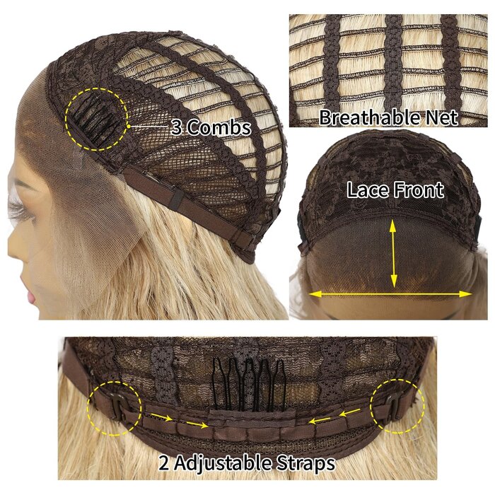 Blonde Locken-Perücke Lace-Front 26 Zoll - jetzt bis zu 59% günstiger sichern