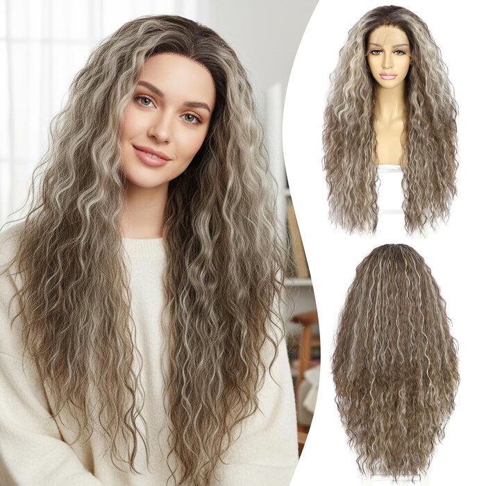 Blonde Locken-Perücke Lace-Front 26 Zoll - jetzt bis zu 59% günstiger sichern