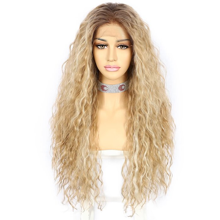 Lockige Ombre-Perücke, Lace Front, 66 cm - jetzt bis zu 62% reduziert