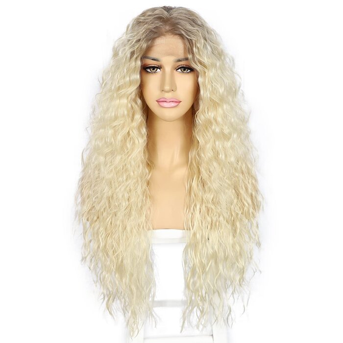 Lockige Ombre-Perücke, Lace Front, 66 cm - jetzt bis zu 62% reduziert