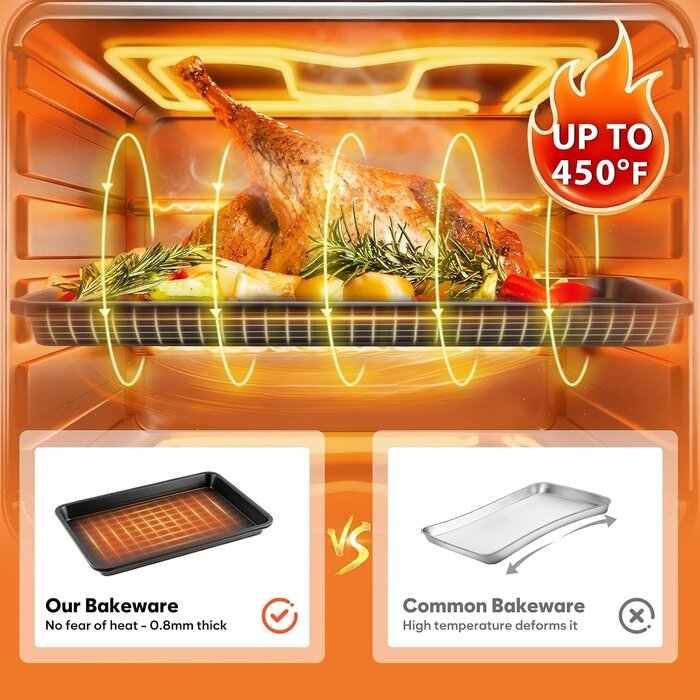 Backblech mit Abkühlgitter aus Karbonstahl - bis zu 60% Rabatt
