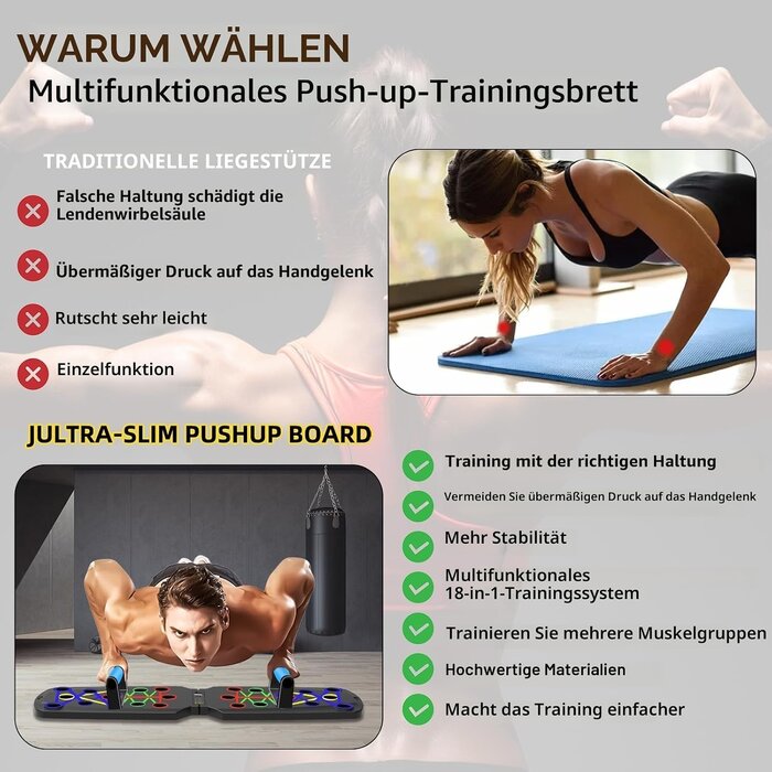 26-in-1 Push-up-Board mit LED-Zähler - Effektives Training - Bis zu 60% Rabatt