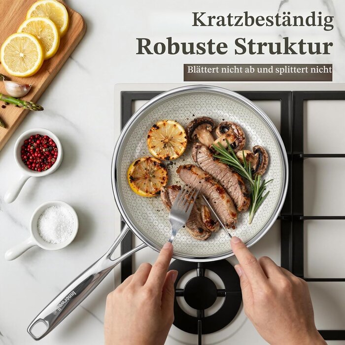 Premium Edelstahl-Bratpfanne 20 cm mit Deckel - bis zu 62% sparen
