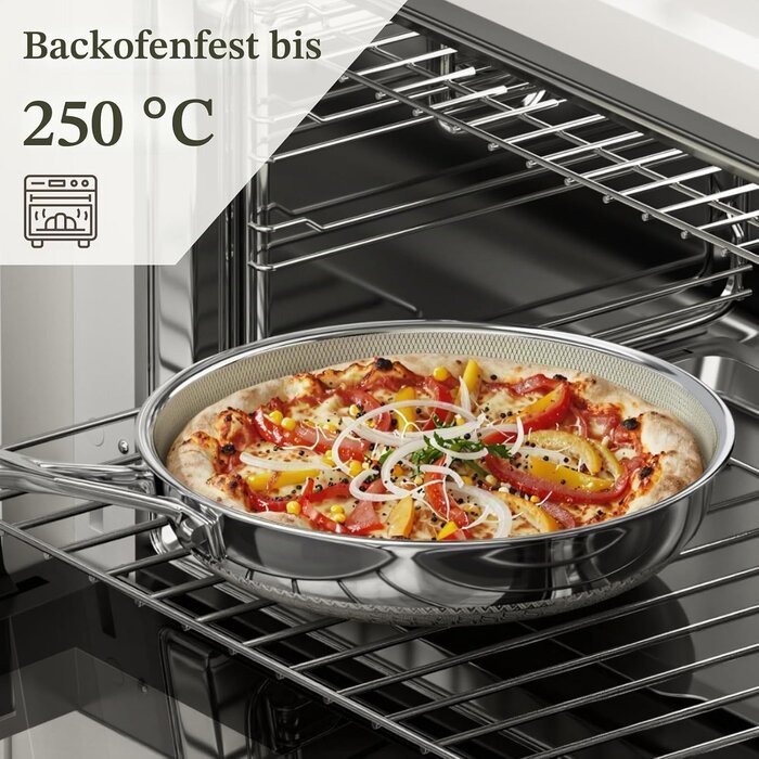 Premium Edelstahl-Bratpfanne 20 cm mit Deckel - bis zu 62% sparen