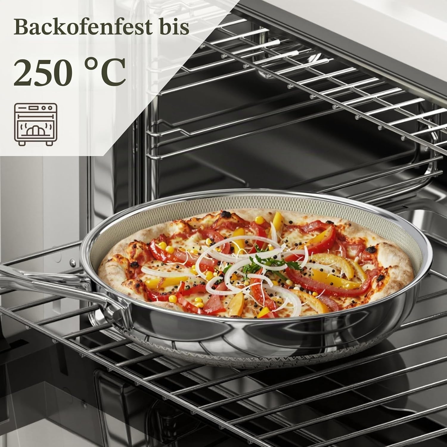 Premium Edelstahl-Bratpfanne 20 cm mit Deckel - bis zu 62% sparen