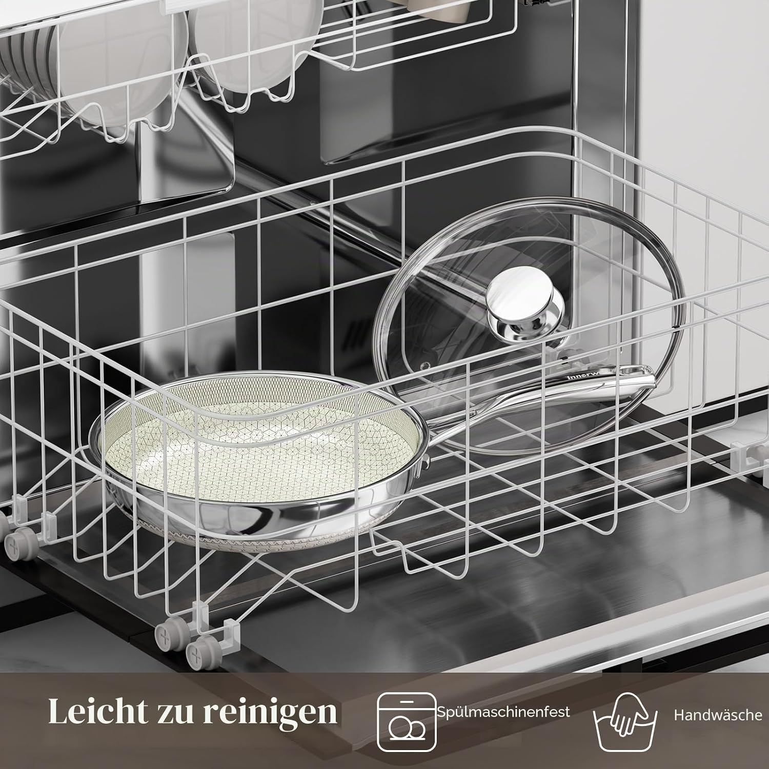 Premium Edelstahl-Bratpfanne 20 cm mit Deckel - bis zu 62% sparen
