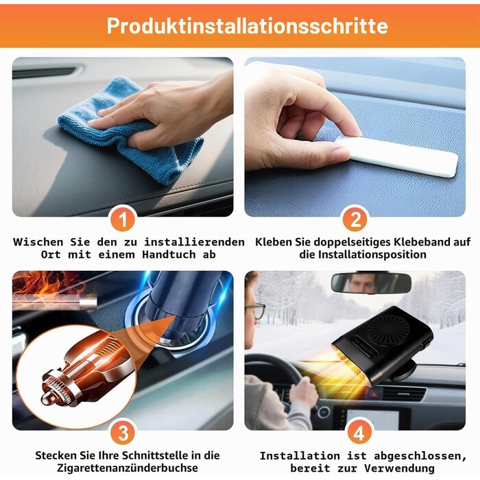 Tragbare 12V Auto-Heizung & Scheibenenteiser - Bis zu 30% Rabatt