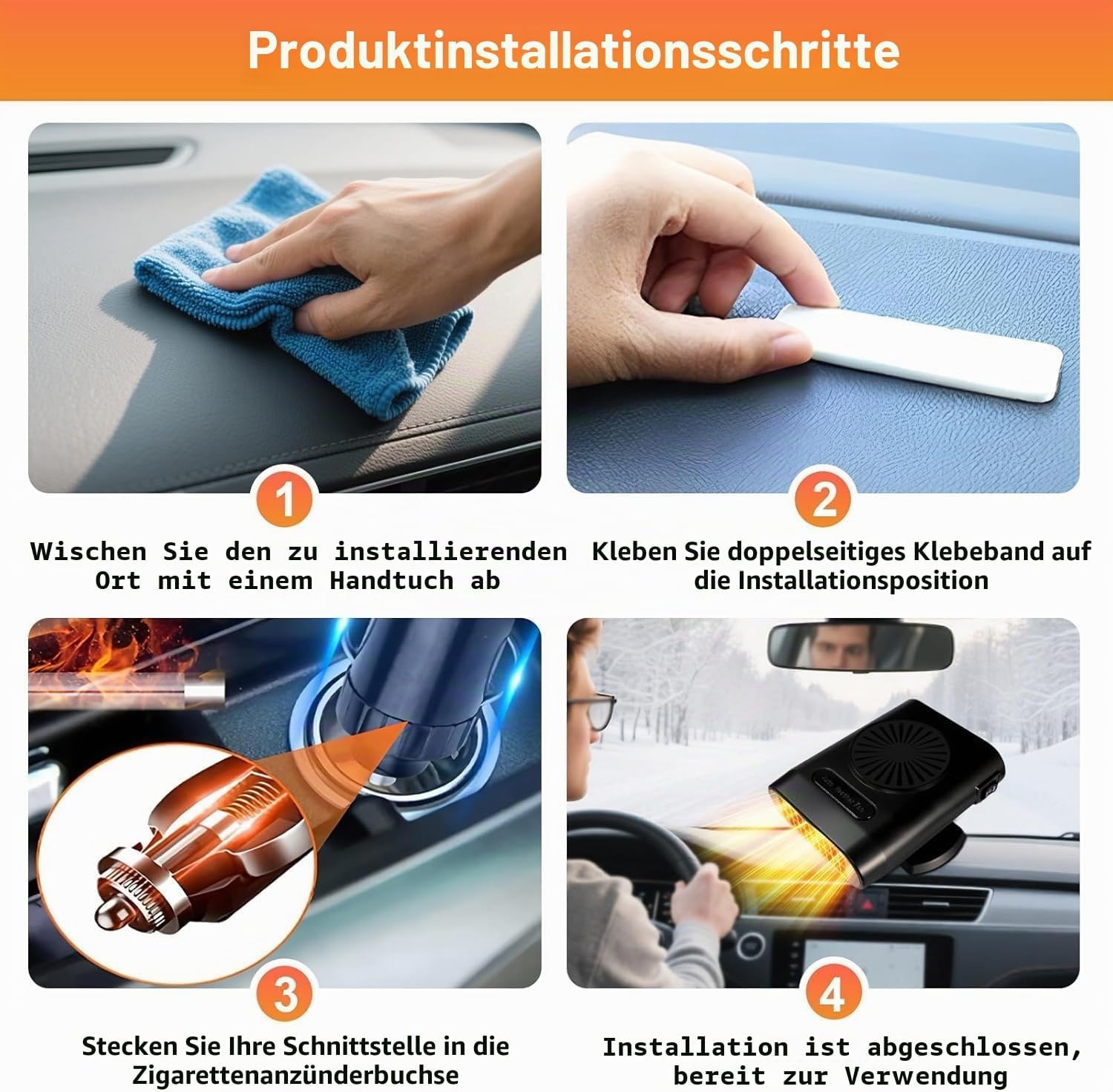 Tragbare 12V Auto-Heizung & Scheibenenteiser - Bis zu 30% Rabatt