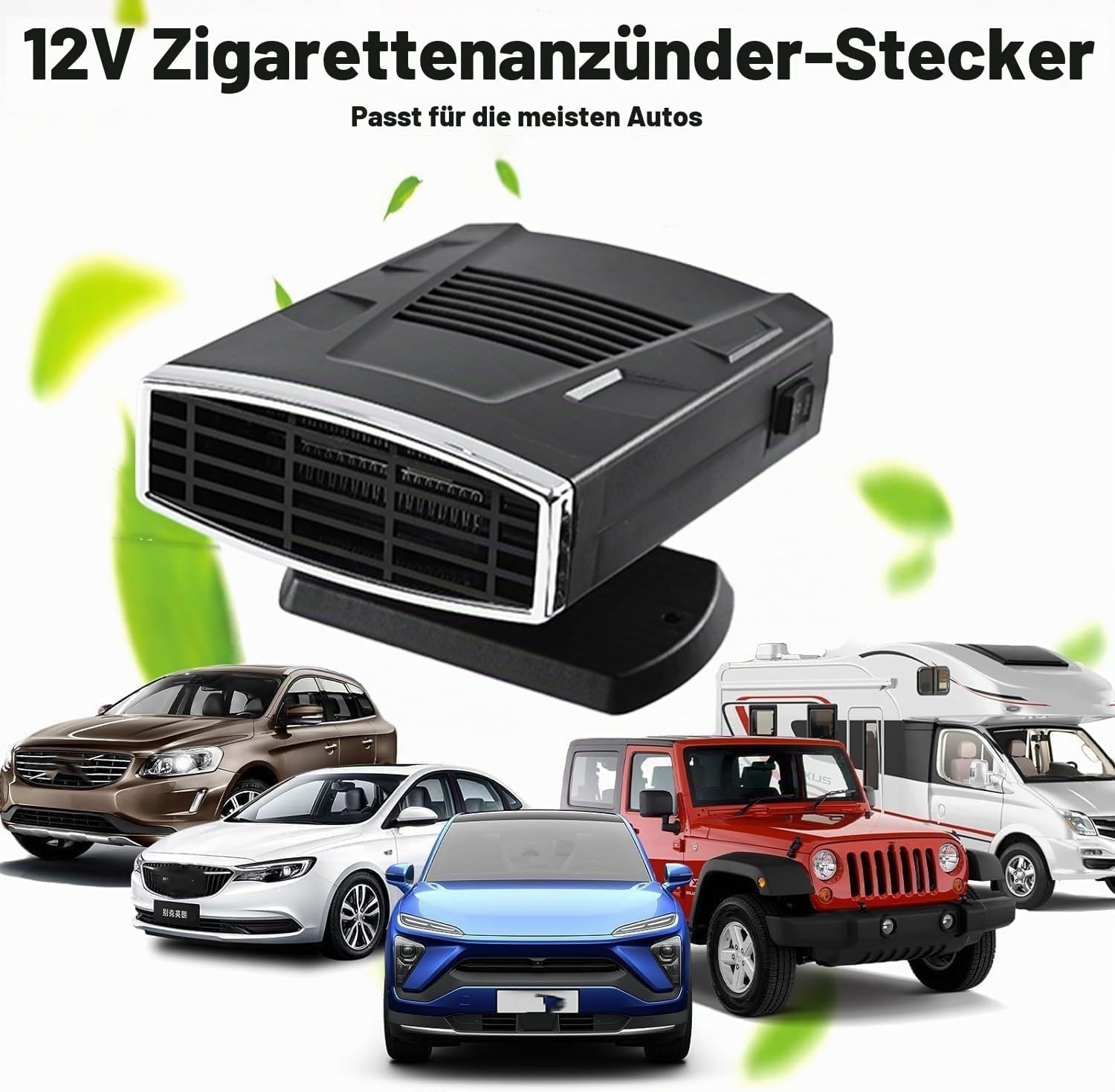 Tragbare Autoheizung 12V 200W mit 360°-Gelenk - bis zu 30% Rabatt