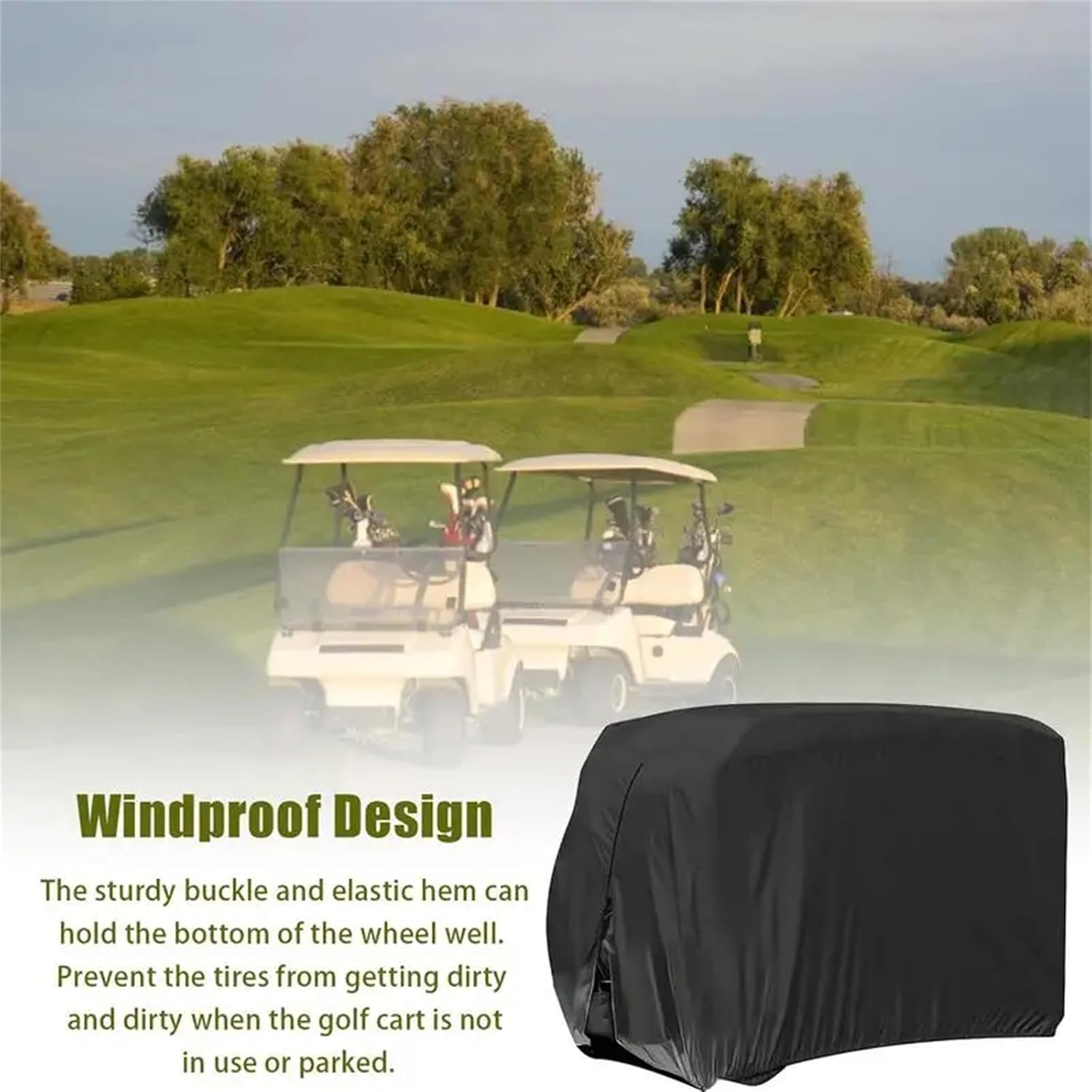 Premium Golfcart Abdeckung für 4-Sitzer - wasserdicht & robust - bis zu 32% Rabatt