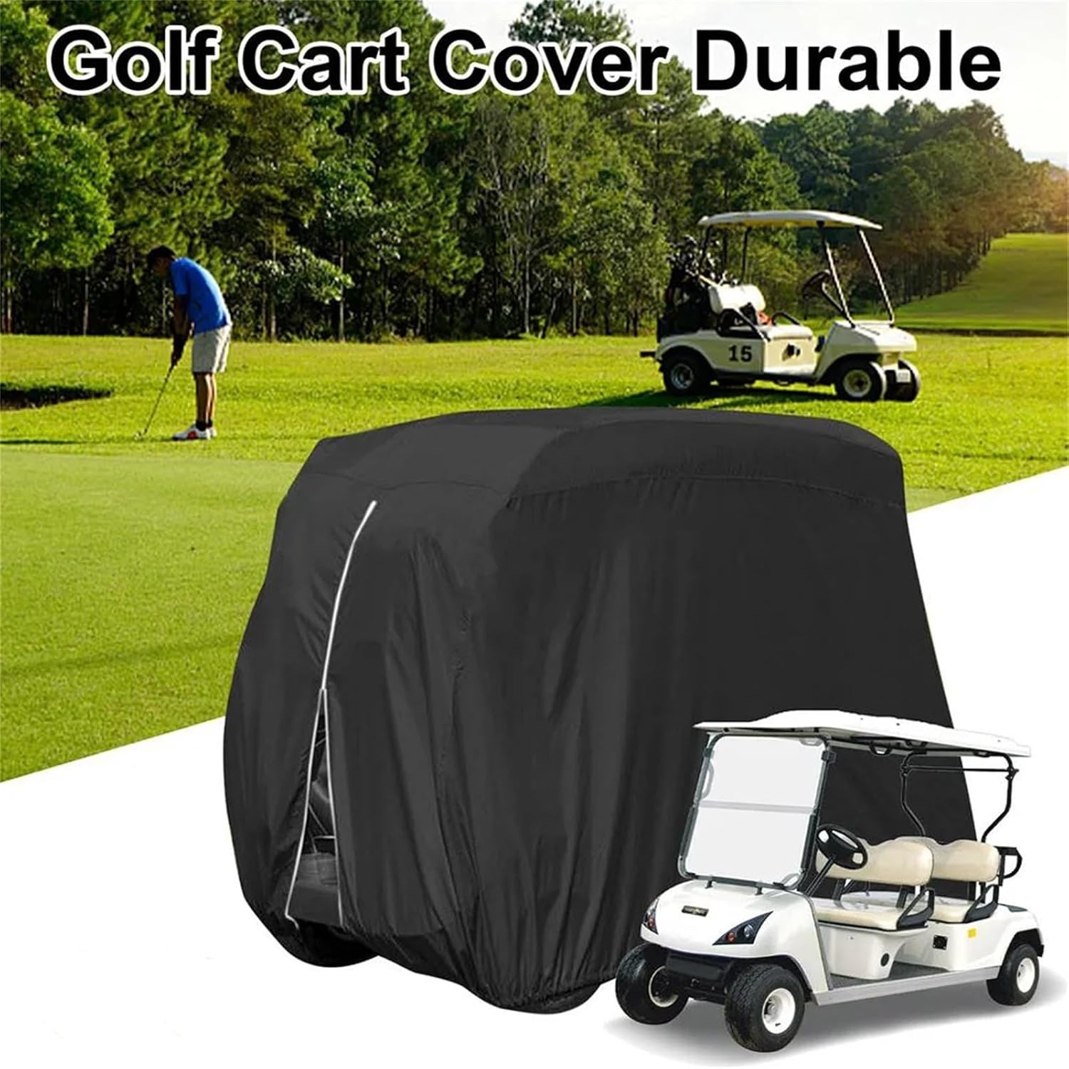 Premium Golfcart Abdeckung für 4-Sitzer - wasserdicht & robust - bis zu 32% Rabatt