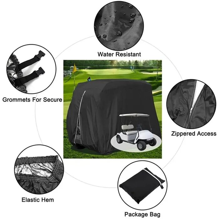 Premium Golfcart Abdeckung für 4-Sitzer - wasserdicht & robust - bis zu 32% Rabatt