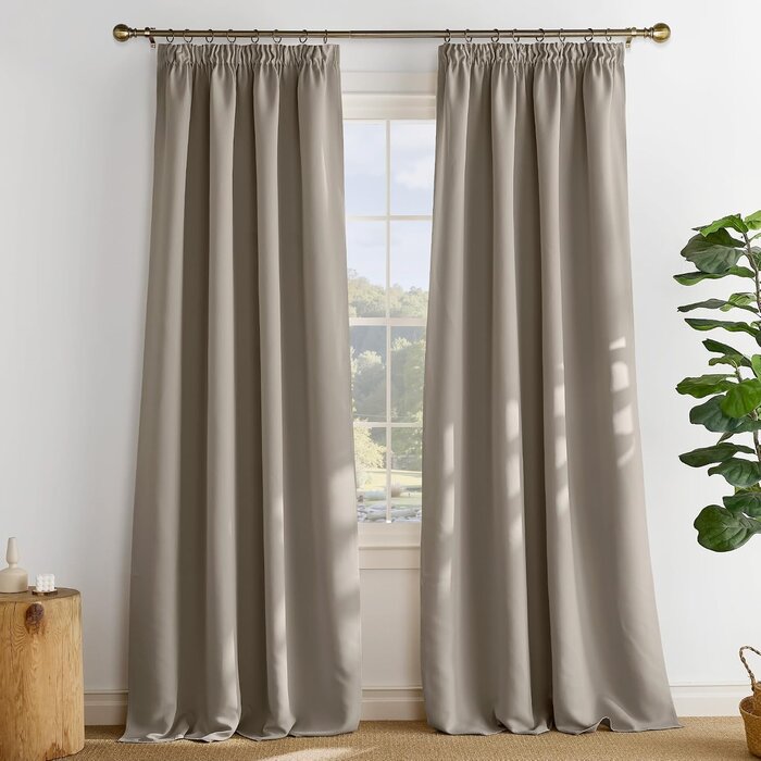 Verdunkelungsvorhänge 2er-Set 140x280cm Sand - bis zu 33% reduziert