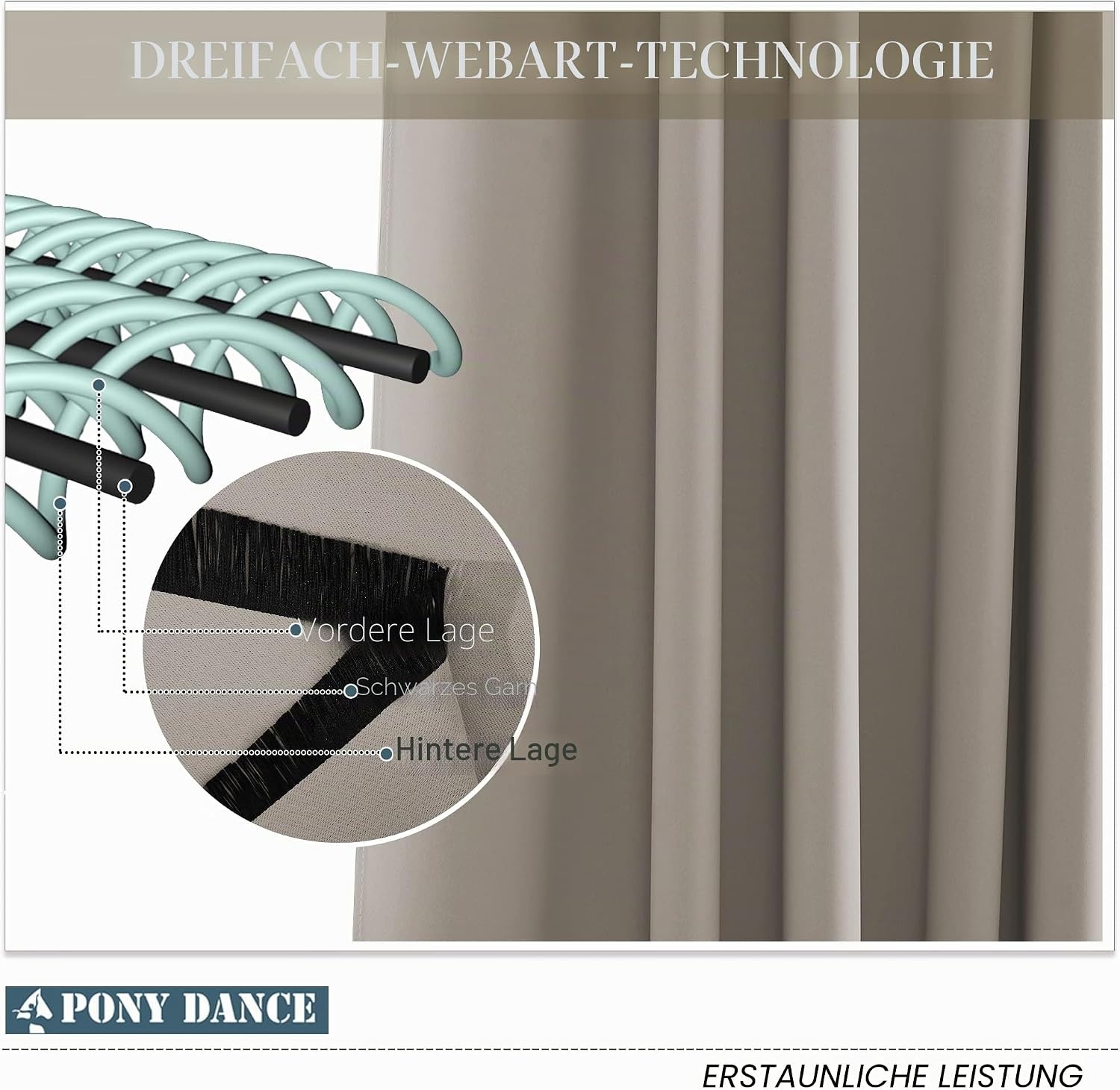 Verdunkelungsvorhänge 2er-Set 140x280cm Sand - bis zu 33% reduziert