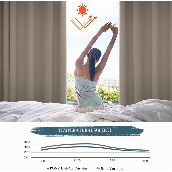Verdunkelungsvorhänge 2er Set Sand 260x140cm | Jetzt bis zu 34% Rabatt