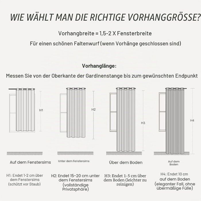 Verdunkelungsvorhänge 2er Set Sand 260x140cm | Jetzt bis zu 34% Rabatt