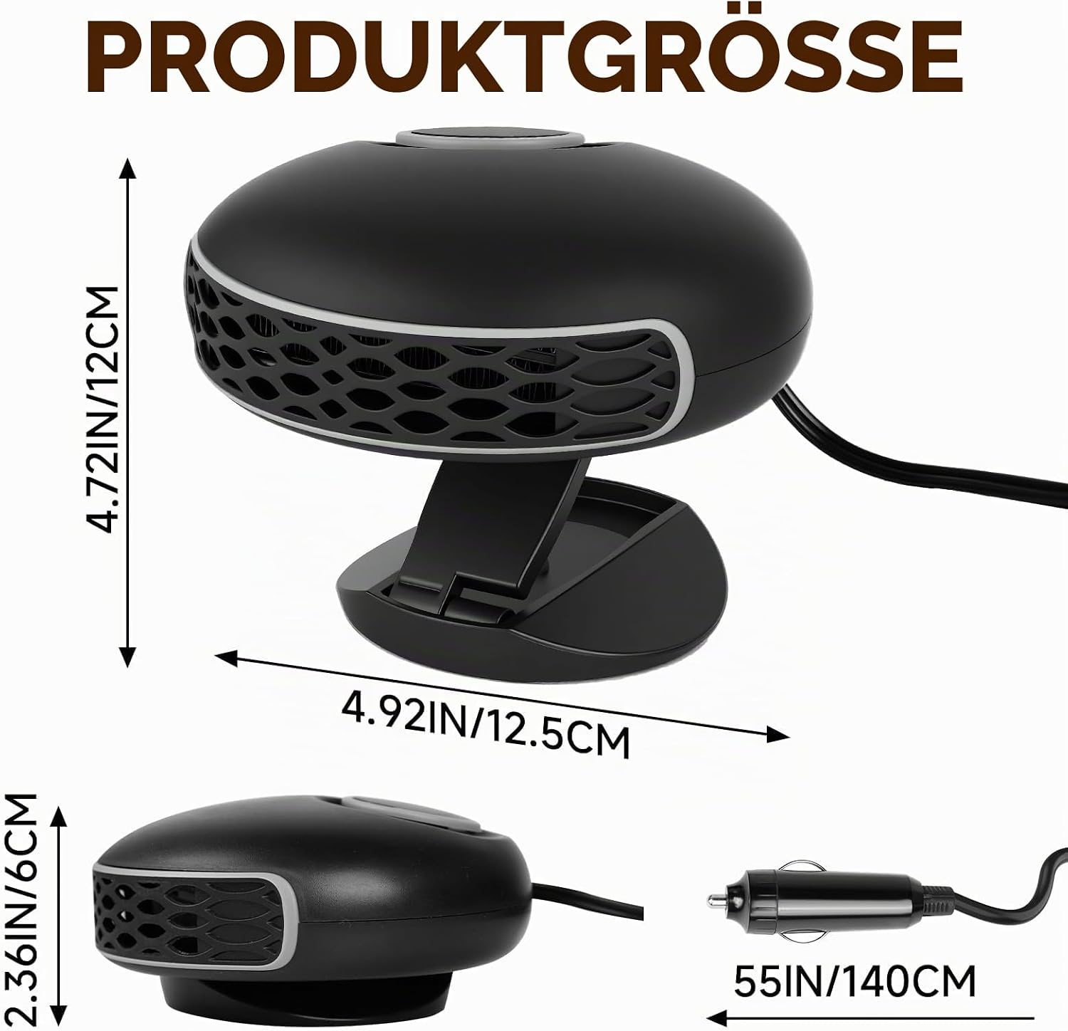 Tragbare Auto-Heizung 12V 150W - Scheibenenteiser - 21% Rabatt