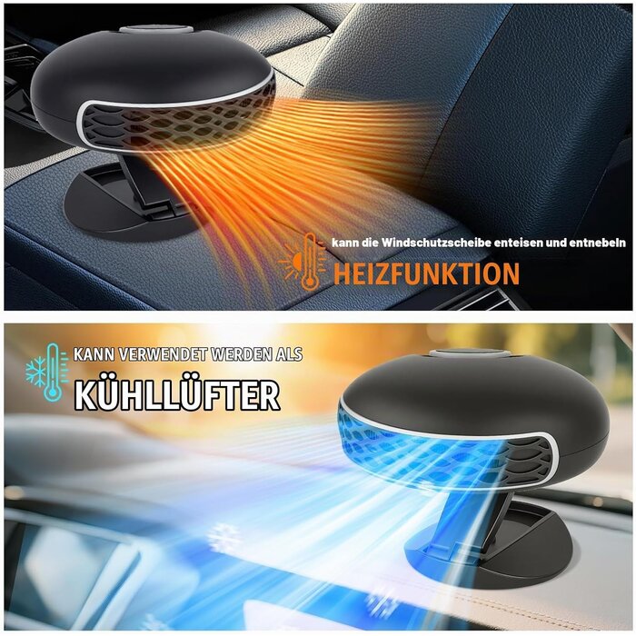 Tragbare Auto-Heizung 12V 150W - Scheibenenteiser & Ventilator - bis zu 30% Rabatt