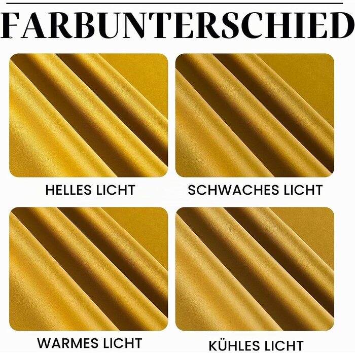 Edles Thermovorhang Set Gold, 140x175 cm - Jetzt bis zu 33% sparen