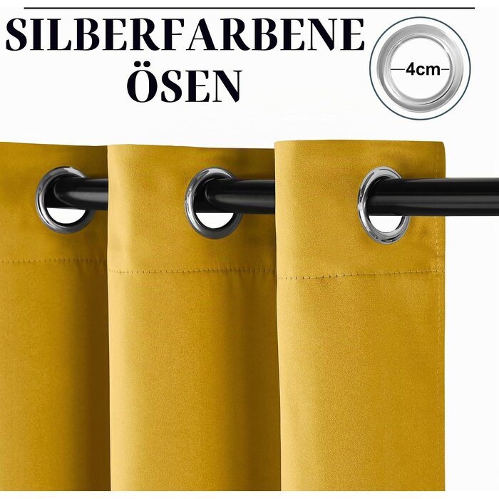 Edles Thermovorhang Set Gold, 140x175 cm - Jetzt bis zu 33% sparen