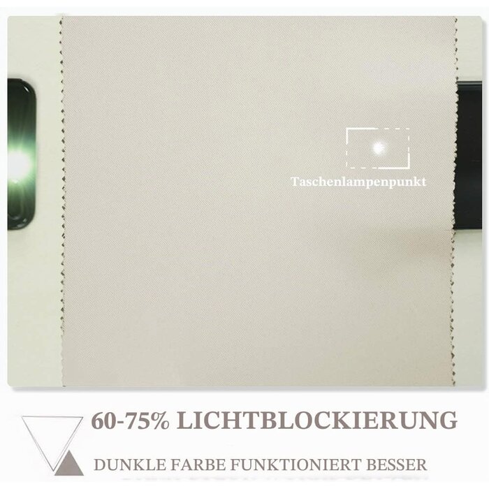 2er-Set Verdunkelungsvorhänge, Lichtbeige, 132x260cm - bis zu 33% reduziert