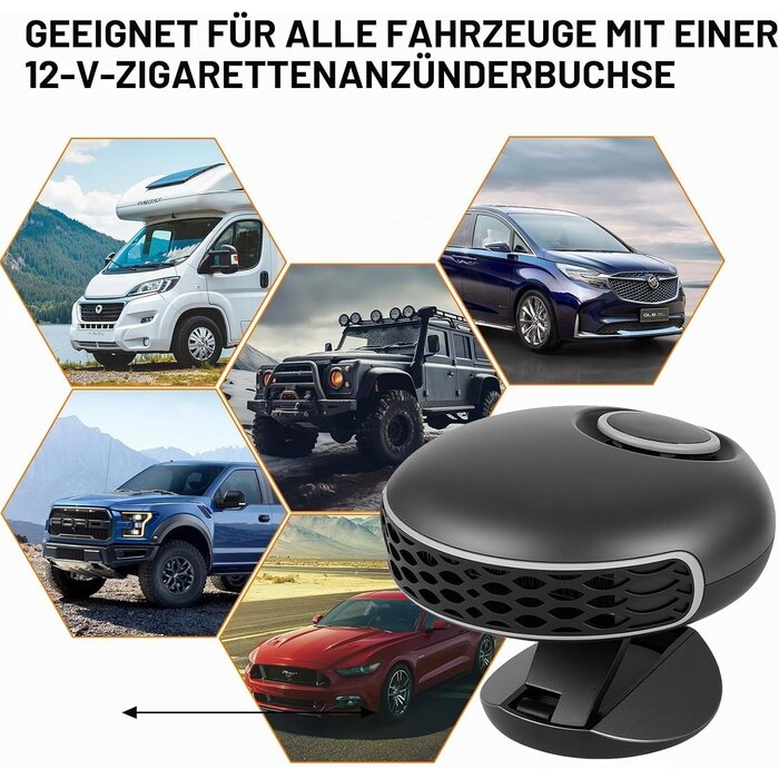 Tragbare Auto-Heizung 12V 150W - Scheibenenteiser & Ventilator - bis zu 30% Rabatt