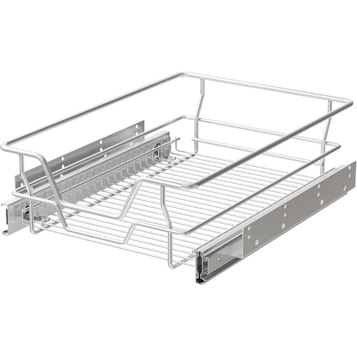 Teleskop-Küchenschublade, 40 cm Breite, verchromt - bis zu 58% Rabatt