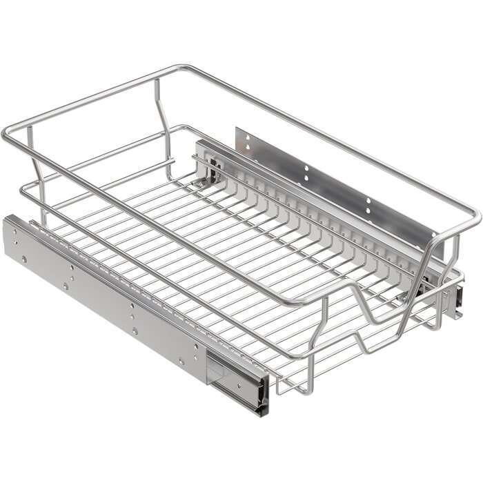 Teleskop-Küchenschublade, 40 cm Breite, verchromt - bis zu 58% Rabatt