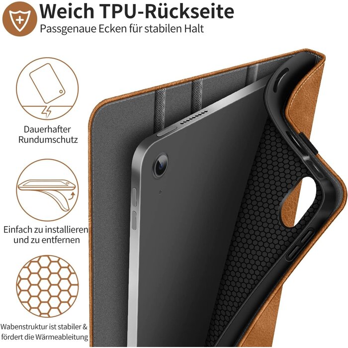 Schutzhülle für iPad 10. Gen. 10,9 Zoll Braun - bis zu 58% reduziert