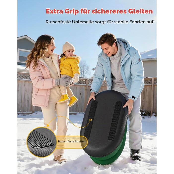 Aufblasbarer Schneeschlitten grün bis 50 kg - jetzt bis zu 59% Rabatt sparen
