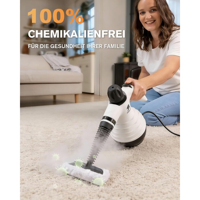 Handdampfreiniger 1050 W inkl. 10-tlg. Set - Bis zu 63% günstiger