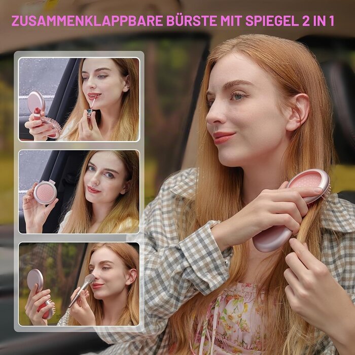 Kabellose Glättungsbürste mit Spiegel - Jetzt bis zu 57 % Rabatt sichern!