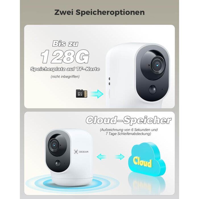 Smarte 2K Innen-Überwachungskamera, akkubetrieben - bis zu 62% günstiger
